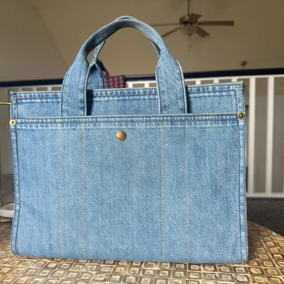 Coach Denim Tote 26 - Picture 2 of 8